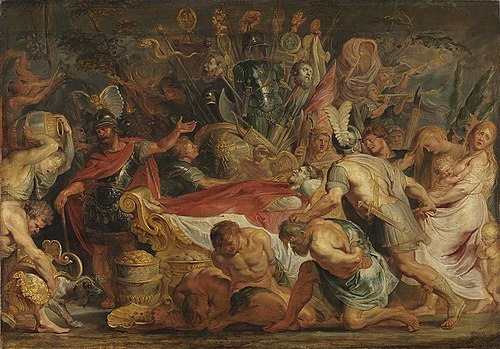The obsequiousness of Decius Mus (Livy VIII, 6-9-10), after 1616, 1608, Peter Paul Rubens