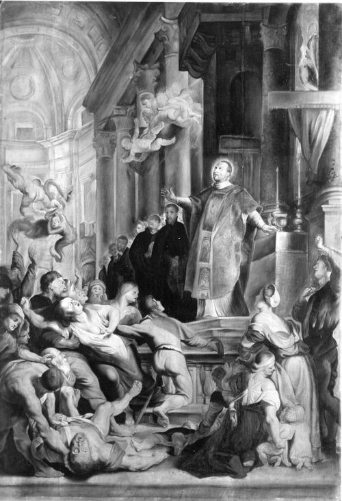 Sermon by St Ignatius of Loyola, 1608, Peter Paul Rubens