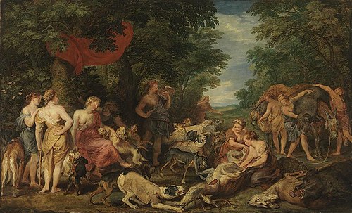 Rast der Diana nach der Jagd (Werkstatt) und Peter Paul Rubens, , Peter Paul Rubens