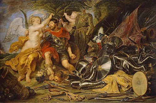 The crowning of the victor: Mars crown by Victory, 1616, Peter Paul Rubens