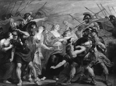 The Reconciliation of Romans and Sabines, before or up to 1620s, 1625, Peter Paul Rubens