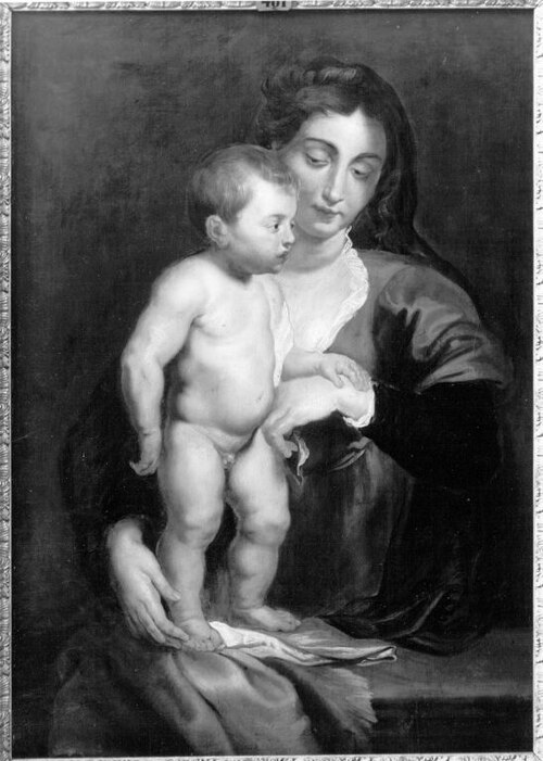 Madonna and Child (copy after left wing of Antwerp triptych), 1608, Peter Paul Rubens
