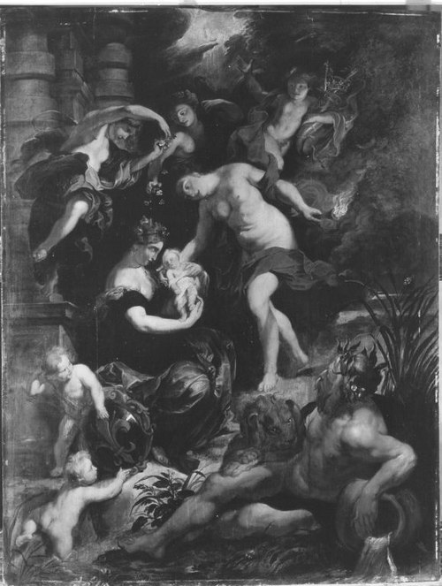 Birth of Maria de Medici (study), 1608, Peter Paul Rubens