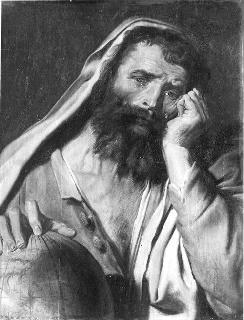 Der weinende Philosoph (Heraklit) (Schule), 1608, Peter Paul Rubens