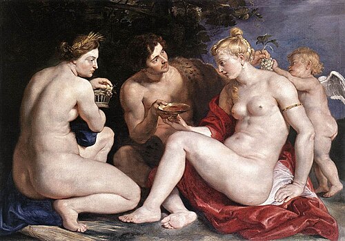 Sine Baccho et Cerere friget Venus, 1612, Pierre Paul Rubens