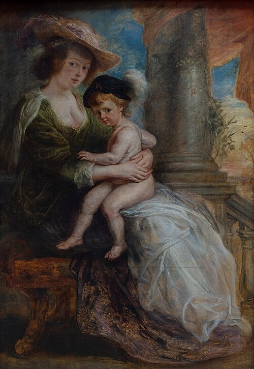 Hélène Fourment with her Son Frans, 1635, Peter Paul Rubens