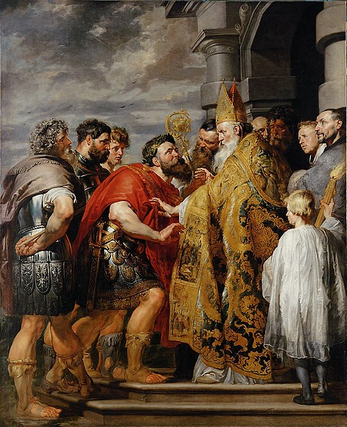 Theodosius and Saint Ambrose, 1617, Peter Paul Rubens