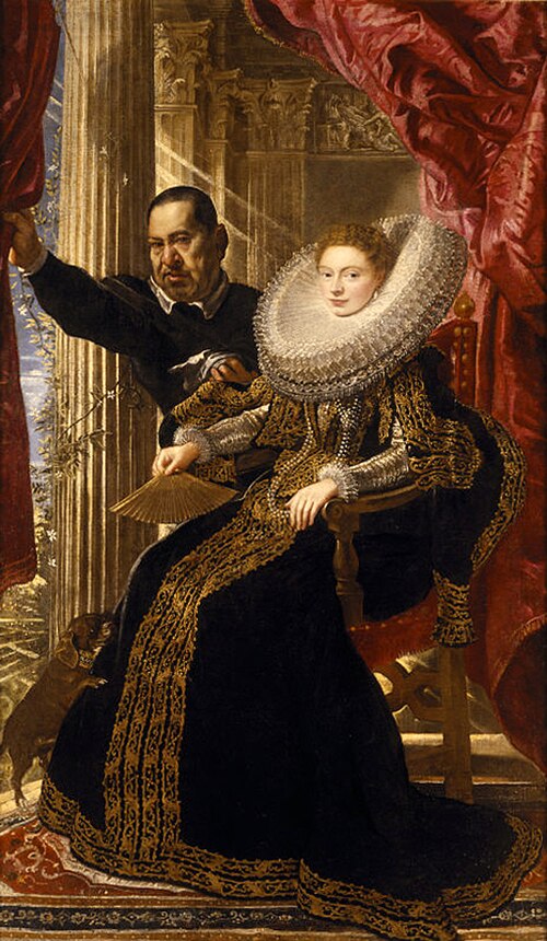 Marchesa Maria Grimaldi, and Her Dwarf, 1606, Pierre Paul Rubens