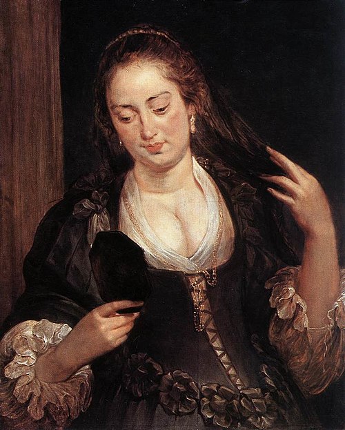 Woman with a Mirror, 1644, Peter Paul Rubens