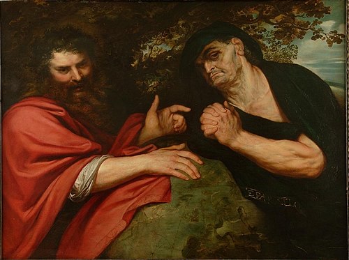 Héraclite et Démocrite, 1603, Pierre Paul Rubens