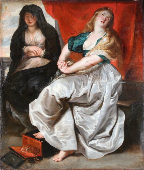 Кающаяся Мария Магдалина с сестрой Марфой, 1600, Peter Paul Rubens