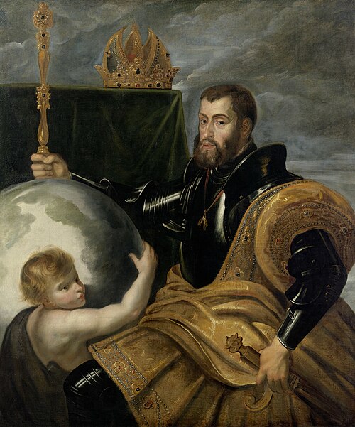 Allegory on Emperor Charles as Ruler of Vast Realms, 1604, Pierre Paul Rubens