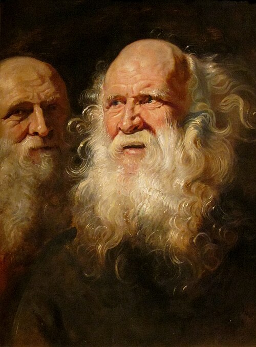 Study of Two Bearded Old Men, 1612, Pierre Paul Rubens