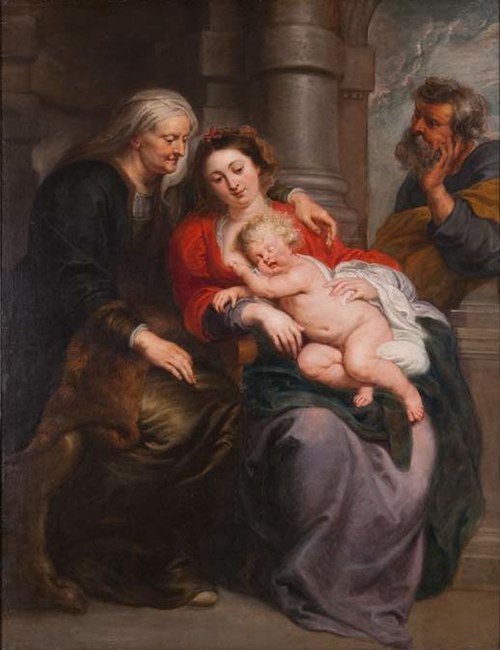 Holy Family with Saint Elisabeth, 1635, Pierre Paul Rubens