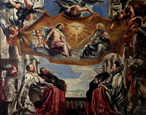The Gonzaga Family in Adoration of the Holy Trinity, 1600, Pierre Paul Rubens