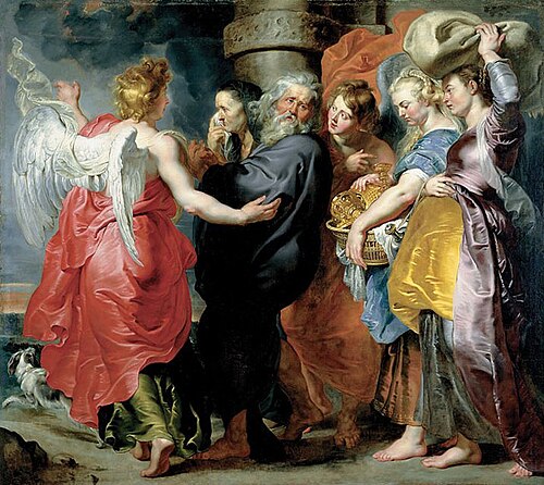 The Flight of Lot and his Family from Sodom, 1614, Pierre Paul Rubens