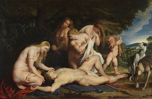La Mort d'Adonis, 1614, Pierre Paul Rubens