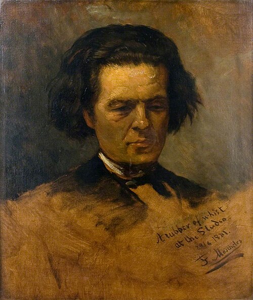'A rubber of whist at the studio' (Anton Rubinstein, 1829–1894), 1881, Felix Moscheles