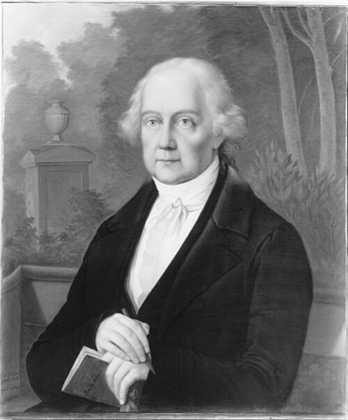 Bildnis des ersten Präsidenten der Zürcher Künstlergesellschaft, Johann Martin Usteri (1763-1827), i, 1847, David Sulzer