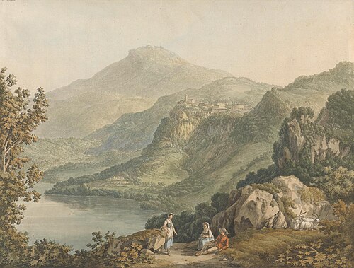 Lake Nemi, 1776, Jacob Philipp Hackert