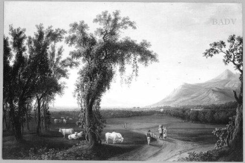 Die Ebene von Capua, von Caserta aus gesehen, 1784, Jacob Philipp Hackert