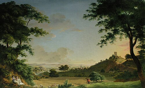 River Landscape with Lovers, 1765, Jacob Philipp Hackert
