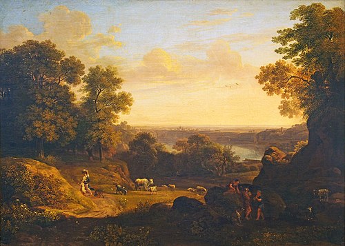 Landschaft mit Nemi-See, 1800, Jacob Philipp Hackert