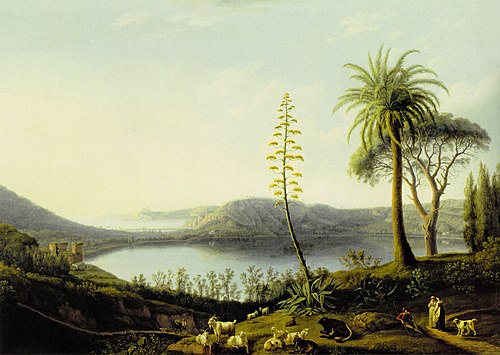 View of Lake of Averno, 1800, Jacob Philipp Hackert