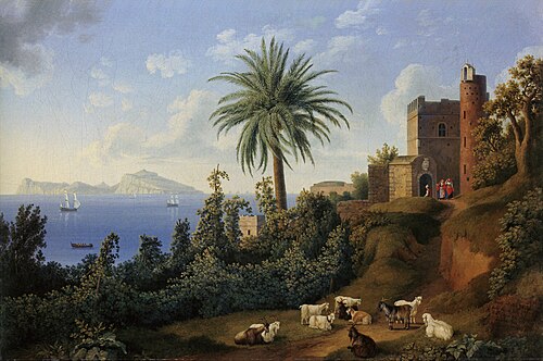 View of Posillipo on the Isle of Capri (1795),, 1795, Jacob Philipp Hackert