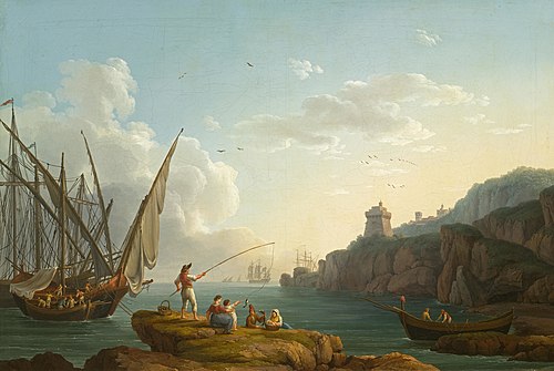 Coastal landscape near Vietri, 1776, Jacob Philipp Hackert