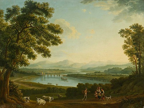 Weite Landschaft mit Blick auf das Tibertal, , Jacob Philipp Hackert