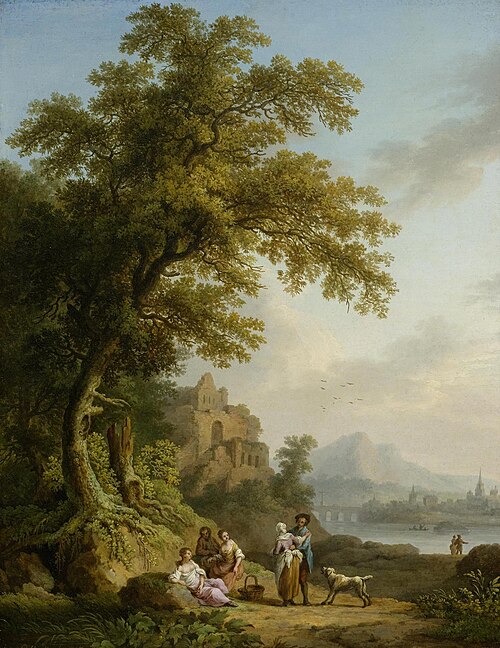 Vue de Château Gaillard et la Seine, 1767, Jacob Philipp Hackert