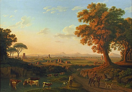 Rom von der Via Appia aus gesehen, 1796, Jacob Philipp Hackert