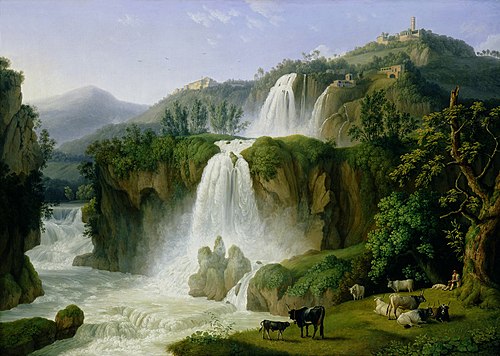 The Waterfalls at Tivoli, 1785, Jacob Philipp Hackert