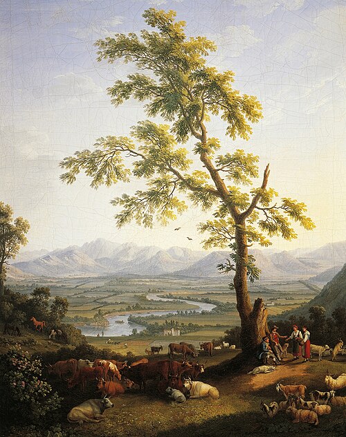 Spring, view of Volturno and Matese, , Jacob Philipp Hackert