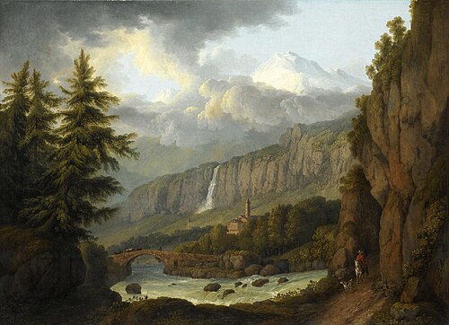 View of Giornico from the St. Gotthard Pass, Switzerland, 1783, Jacob Philipp Hackert