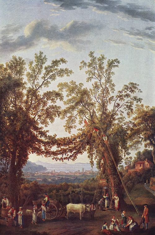 Vendanges d’autrefois à Sorrento, 1784, Jacob Philipp Hackert