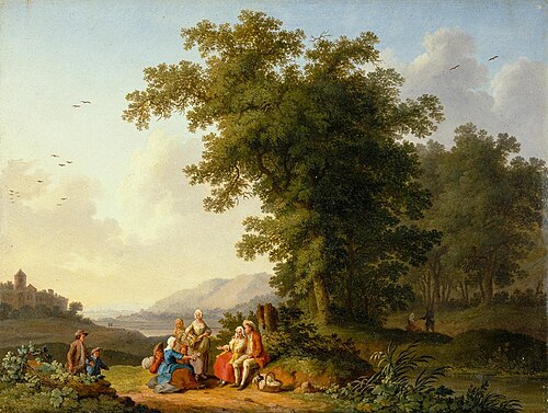 Baumlandschaft mit Bauern, 1766, Jacob Philipp Hackert