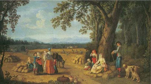 Carditello Harvest, 1791, Jacob Philipp Hackert