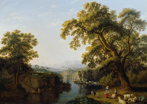Flusstal von Isernia bei Neapel, 1791, Jacob Philipp Hackert