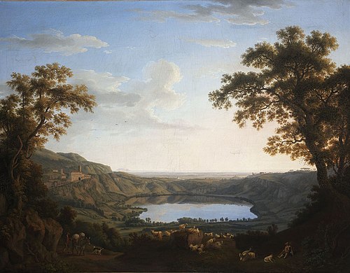 The Lake of Nemi, 1784, Jacob Philipp Hackert