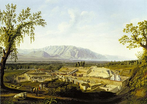 The Excavations at Pompeii, 1799, Jacob Philipp Hackert