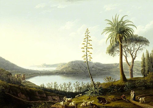 The Lake of Avernus, 1800, Jacob Philipp Hackert