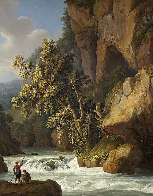 Rocky Landscape with Anglers, 1776, Jacob Philipp Hackert