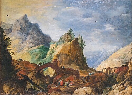Mountain Scene with Bridges, 1590, Joos de Momper
