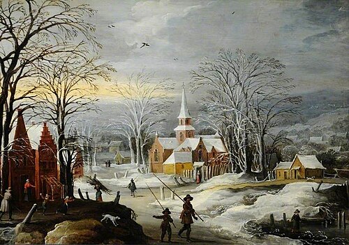 Winter Landscape with Buildings and Figures, , Joos de Momper