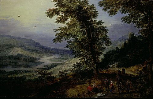 Mountain Road with Travelers, 1610, Joos de Momper