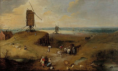 Windmill landscape in Flanders, , Joos de Momper