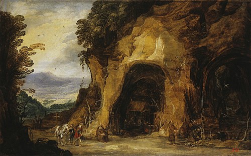 Monks in a Grotto, 1625, Joos de Momper