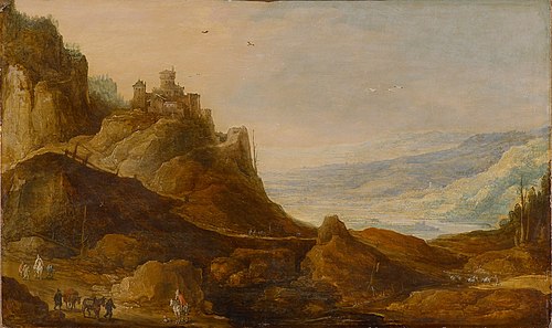 Mountain landscape with castle, 1605, Joos de Momper